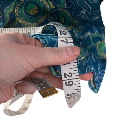 ZARA Blue green Paisley nwt Blazer Jacket Open
Front Floral Lined extra large - Picture 14 of 14